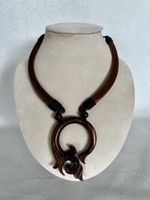 Organic Wood Hand-crafted Necklace Chic Summer