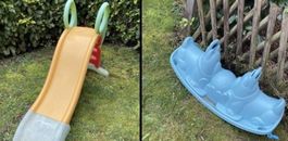 Gartenrutsche und Wippe - garden joy 🤩