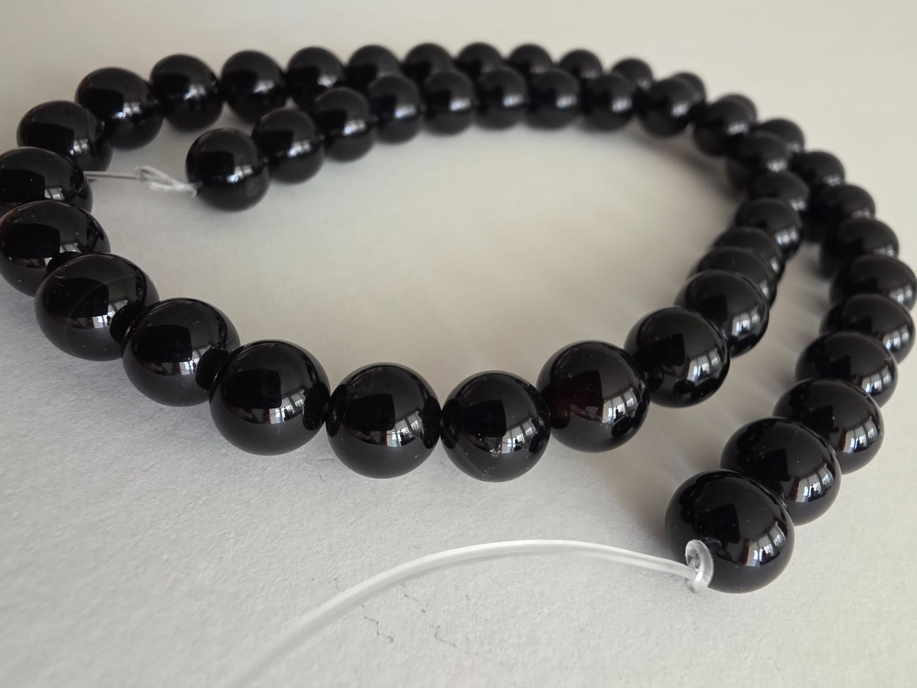 Minerali & Pietre curative: Onyx schwarz 8mm. Strang – Nuovo e nell'imballaggio originale da Menziken venduto da Mirager 2