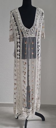 Free People Häkelkleid weiss Grösse S 