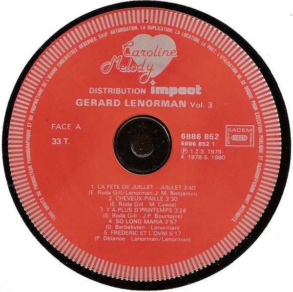 Dischi in vinile: Gérard Lenorman (LP) Volume 3 – Nuovo (secondo la descrizione) da Zürich venduto da Tarafo5 2