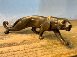 Panter aus Bronze massiv, Jugendstil Frankreich um 1900