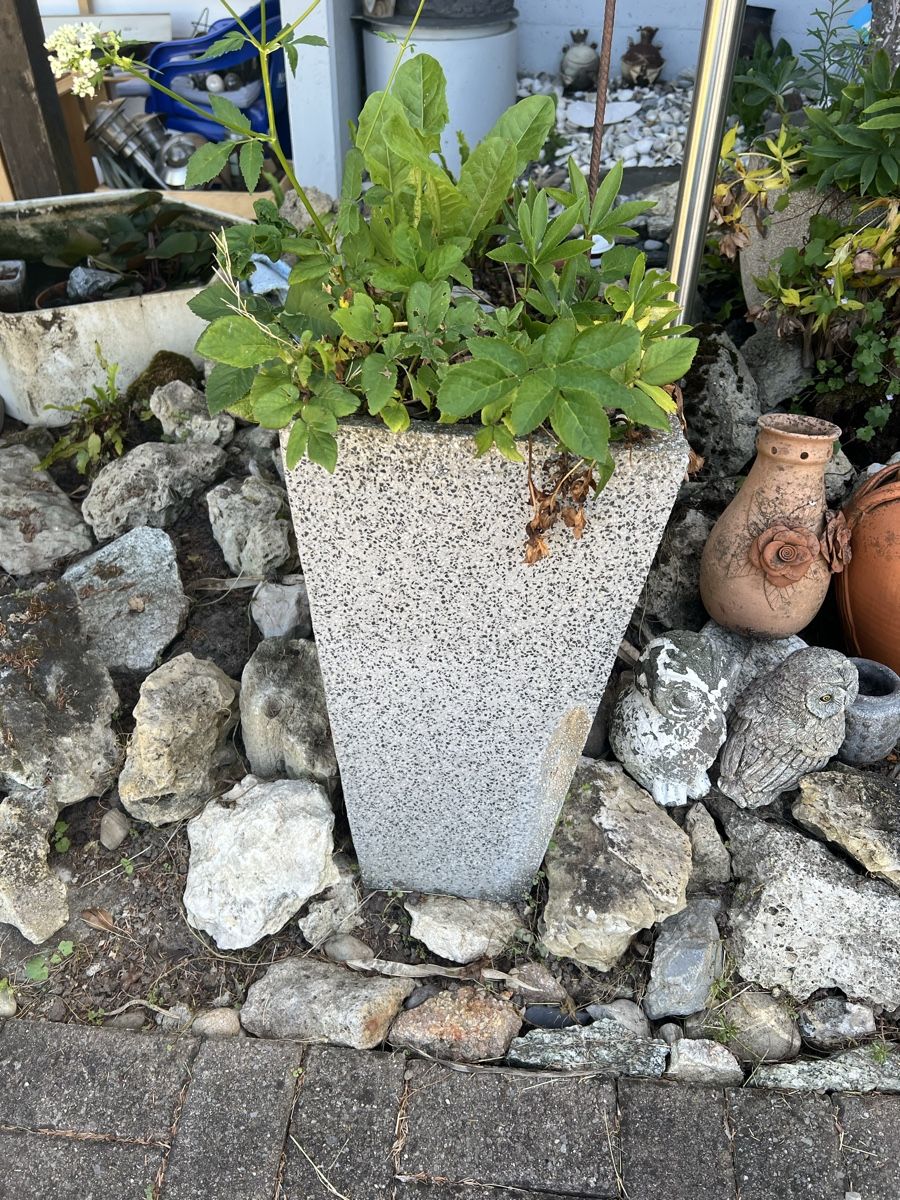 Pots de fleurs: 2 Blumentopf Granit-Optik – D'occasion à Kirchleerau par gue_hn6p 1