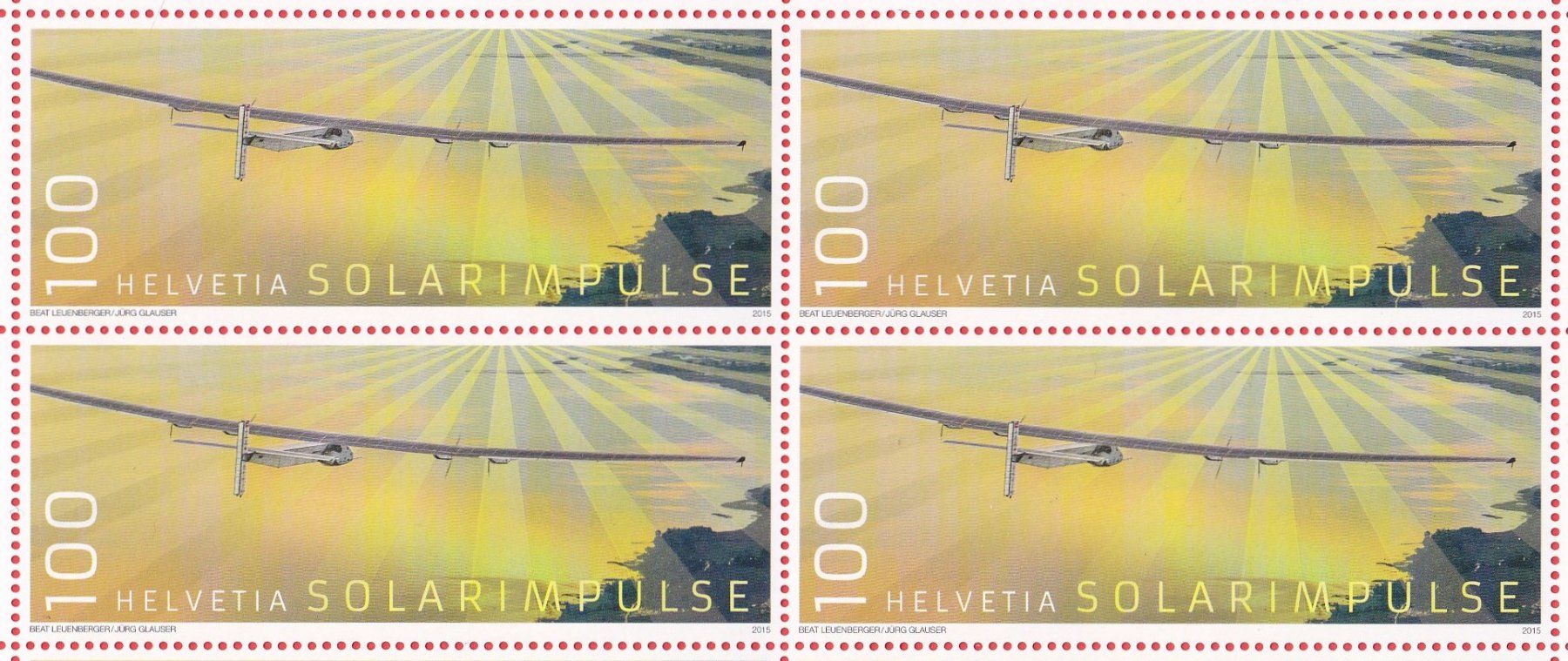Tutti i francobolli: 2016  Nr.1600 Picard  Solarimpulse 4er+ Eine  Postfrisch ** – Nuovo (secondo la descrizione) da Adliswil venduto da Aenti