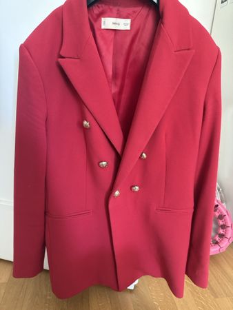 MNG Mango Red Blazer - Elegant Autumn/Winter Style, L