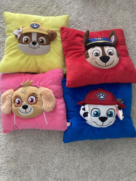 Coussin Doudou Paw Patrol Skye Et Everest - Velours Doux 32x31 Cm - Décoration Chambre Enfant Oeko-TEX - 8