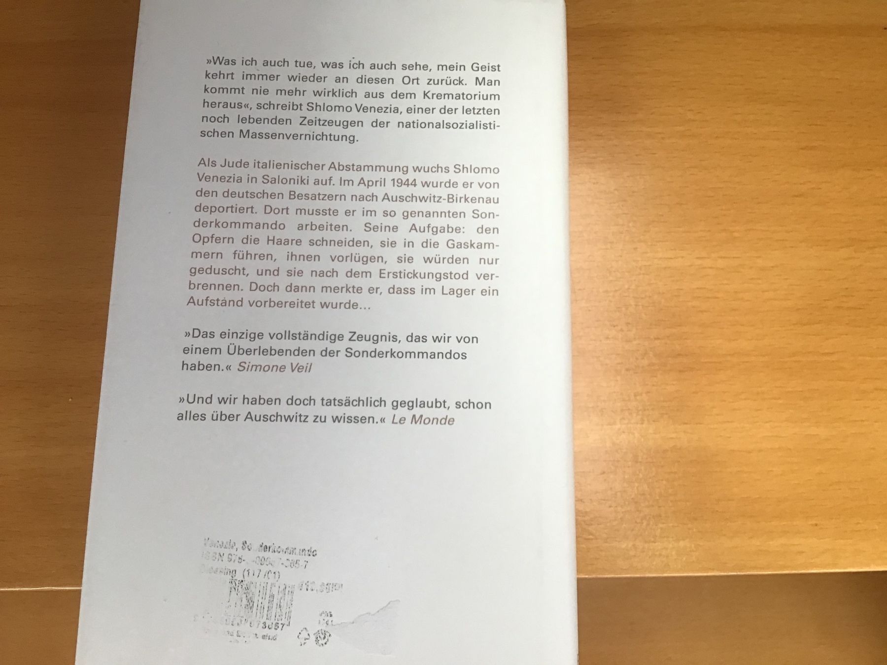 Bücher: Im Sonderkommando von Auschwitz – Gebraucht aus Rüti ZH von Phaeton10 1