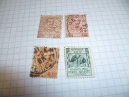 italien 4 x alte Briefmarken