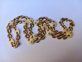 Neue Vintage Kette mit Kunststoff Elemente