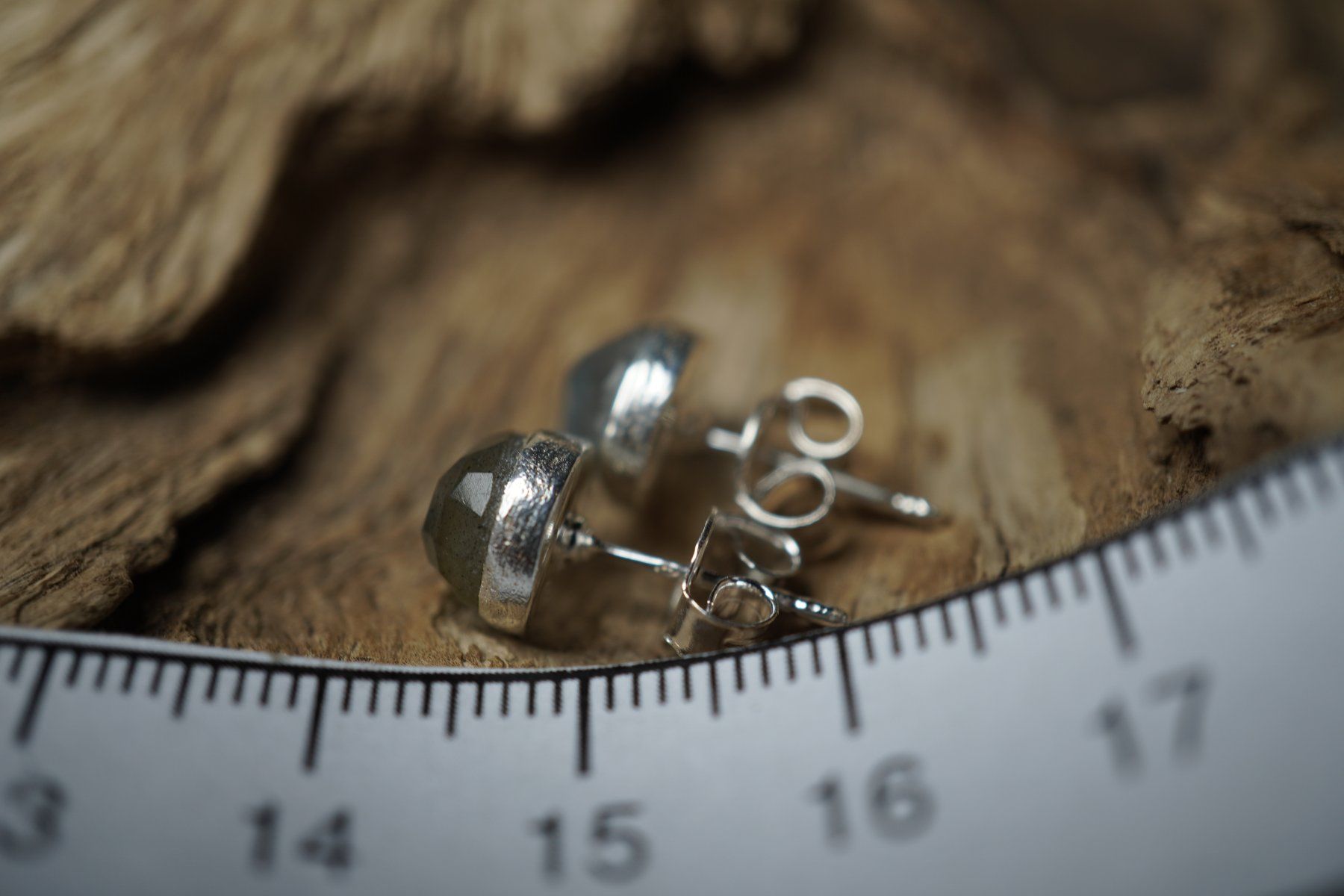 Orecchini pendenti & Orecchini a lobo: Labradorit  8mm    Edel Ohrstecker     925 Silber – Nuovo e nell'imballaggio originale da Balgach venduto da top_silver 2