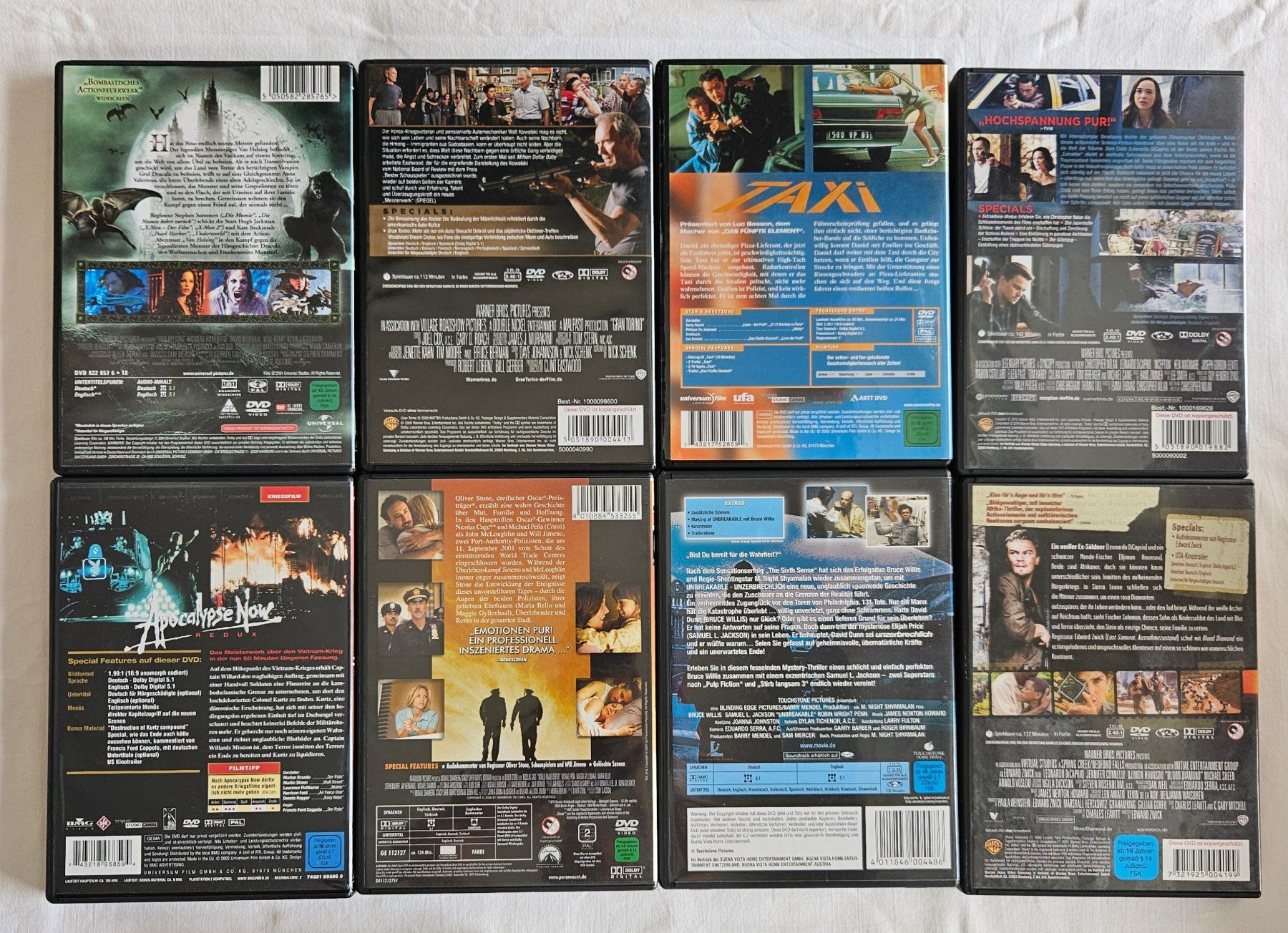 Tous les DVDs: 8 verschiedene Actionfilme – D'occasion à Zetzwil par Power4 1