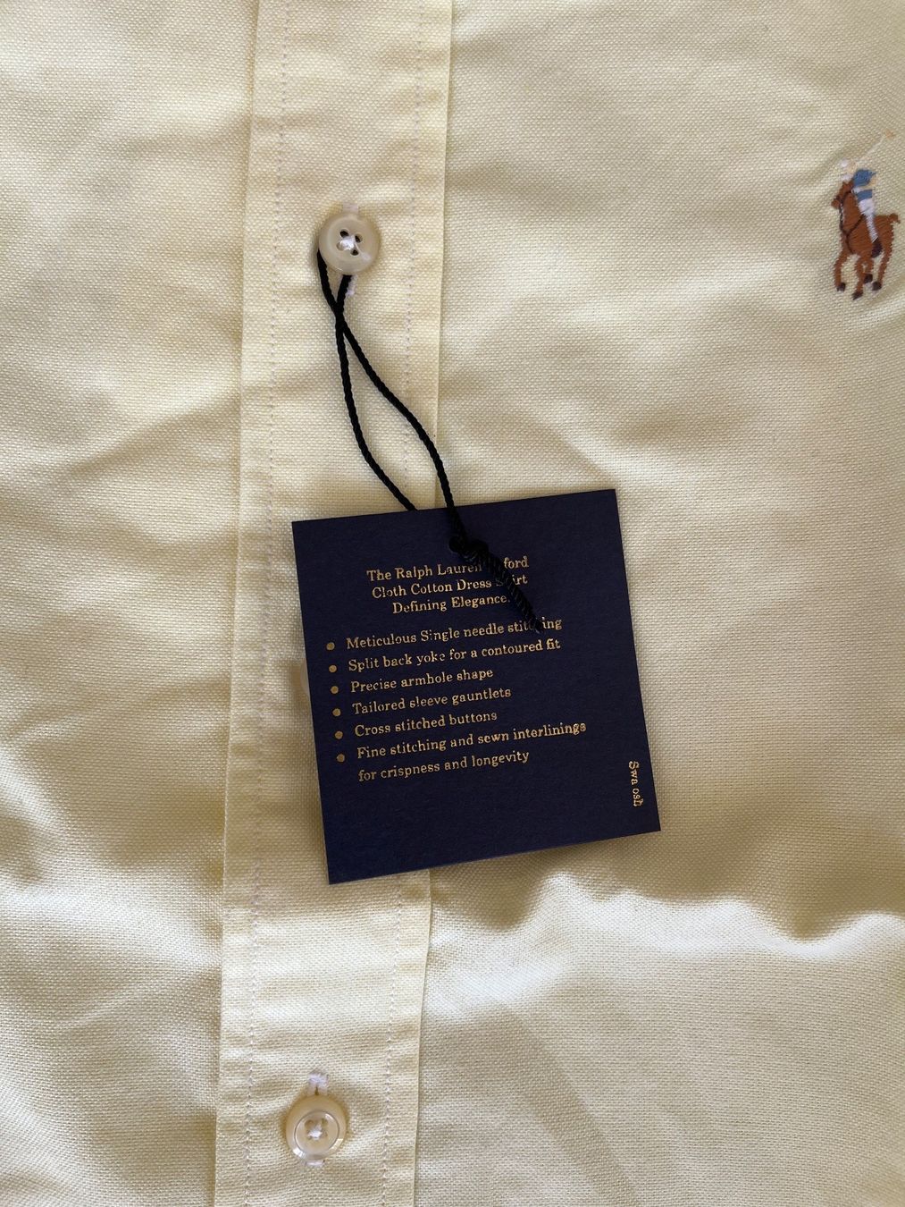 Ralph Lauren Camicie: Ralph Lauren button down Hemd hellgelb, Grösse 15 - 33 – Nuovo (secondo la descrizione) da Netstal venduto da spaltflo01 3