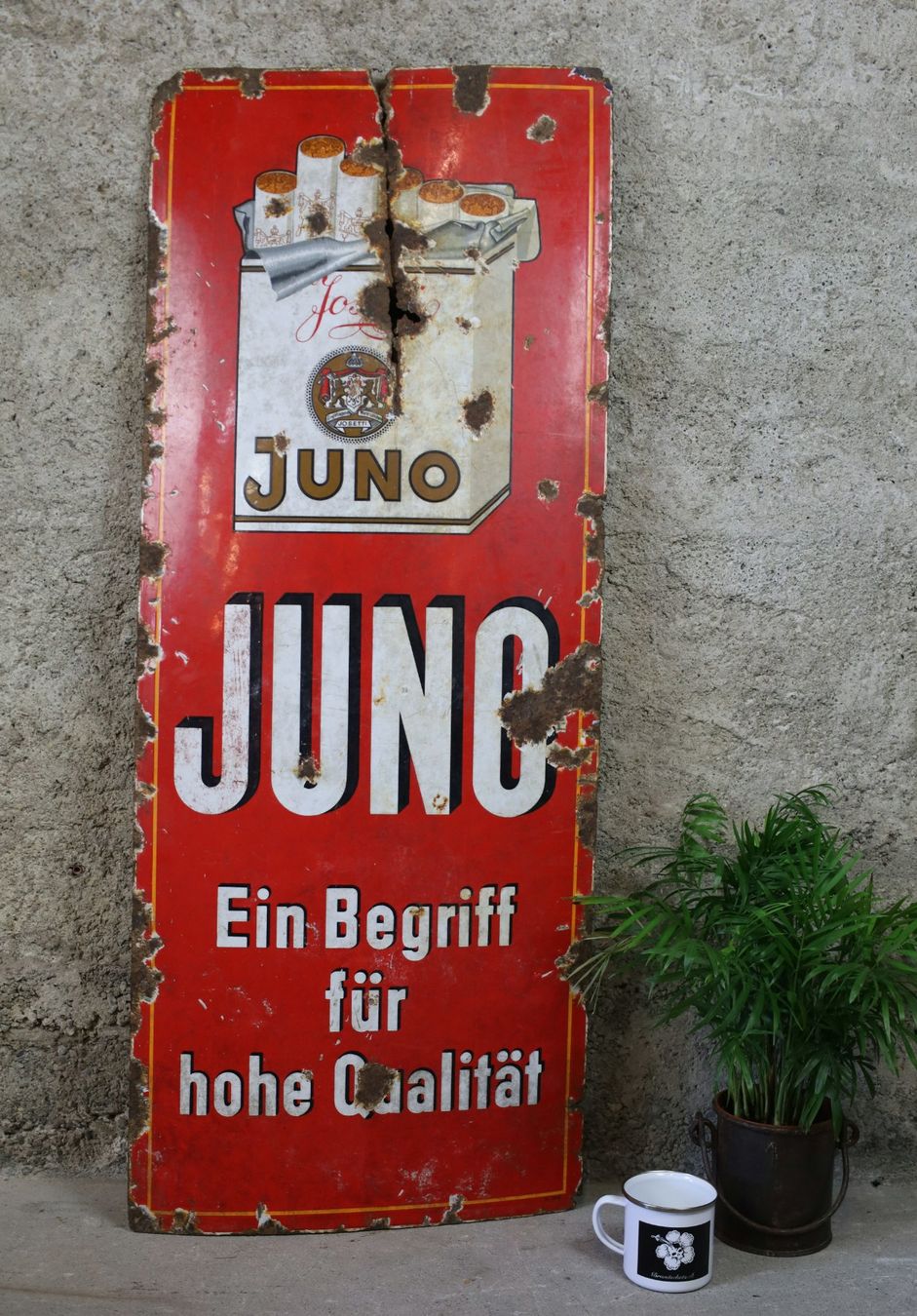 Schilder: Emailschild "Juno" – Gebraucht aus Birrwil von brandschatz_birrwil