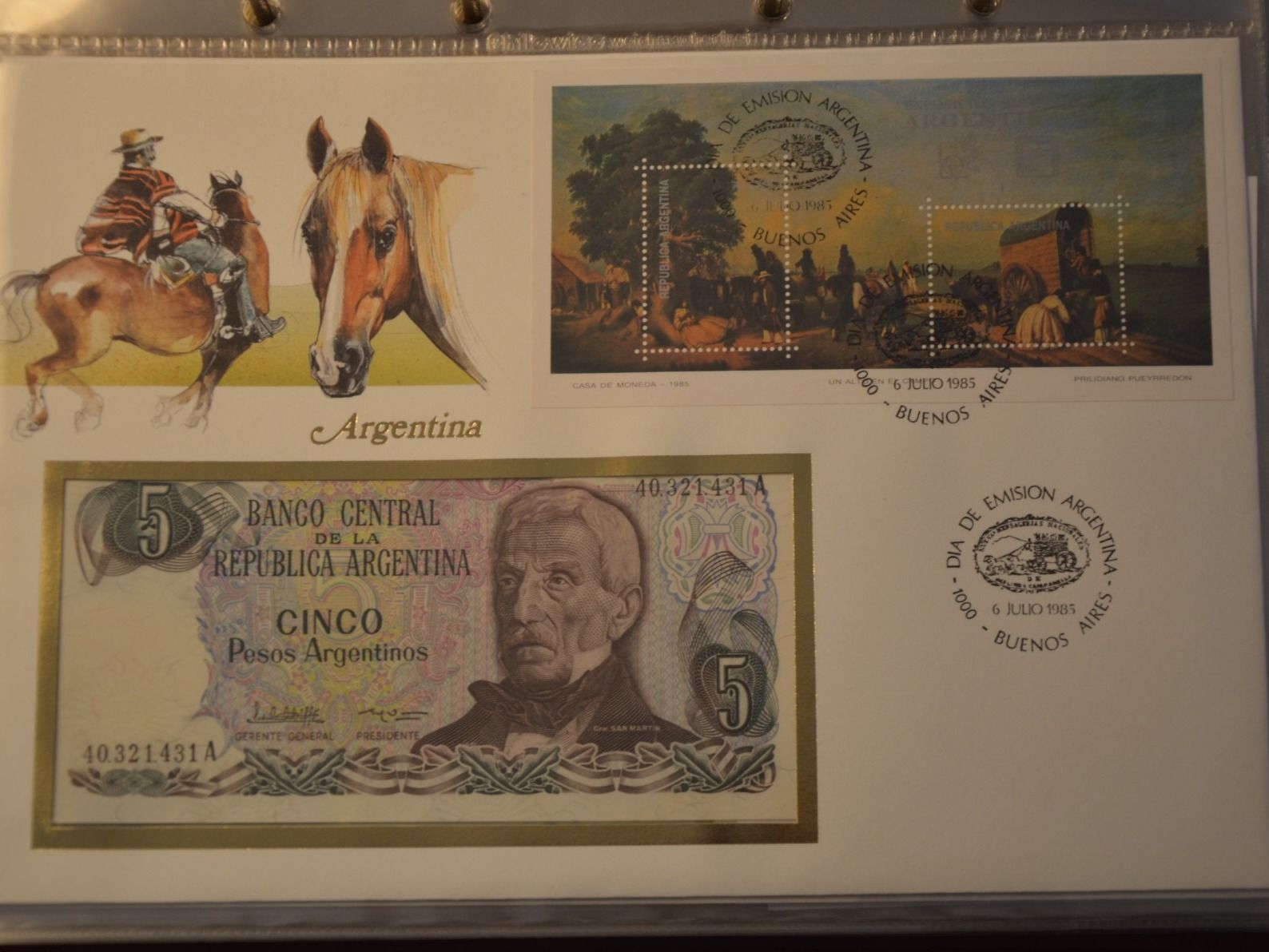 Banconote: Banknotenbrief Argentina 1985 – Nuovo (secondo la descrizione) da Wetzikon ZH venduto da bausie