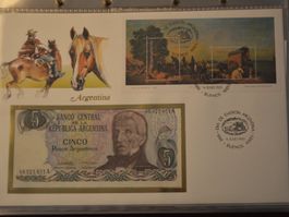 Banknotenbrief Argentina 1985