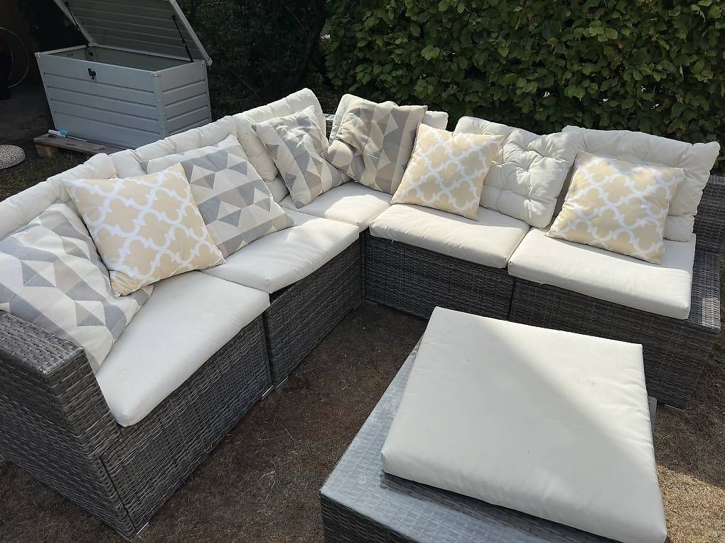 Sofas: Rattan Lounge grau/braun – D'occasion à Otelfingen par Bossi6669