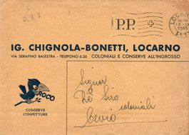 Chignola-Bonetti,Locarno - Coloniali e conserve