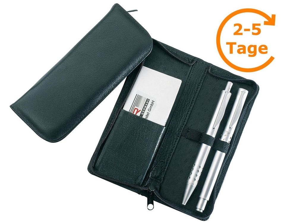 Alassio Schreibgeräte-Etui, 2 Geräte, schwarz