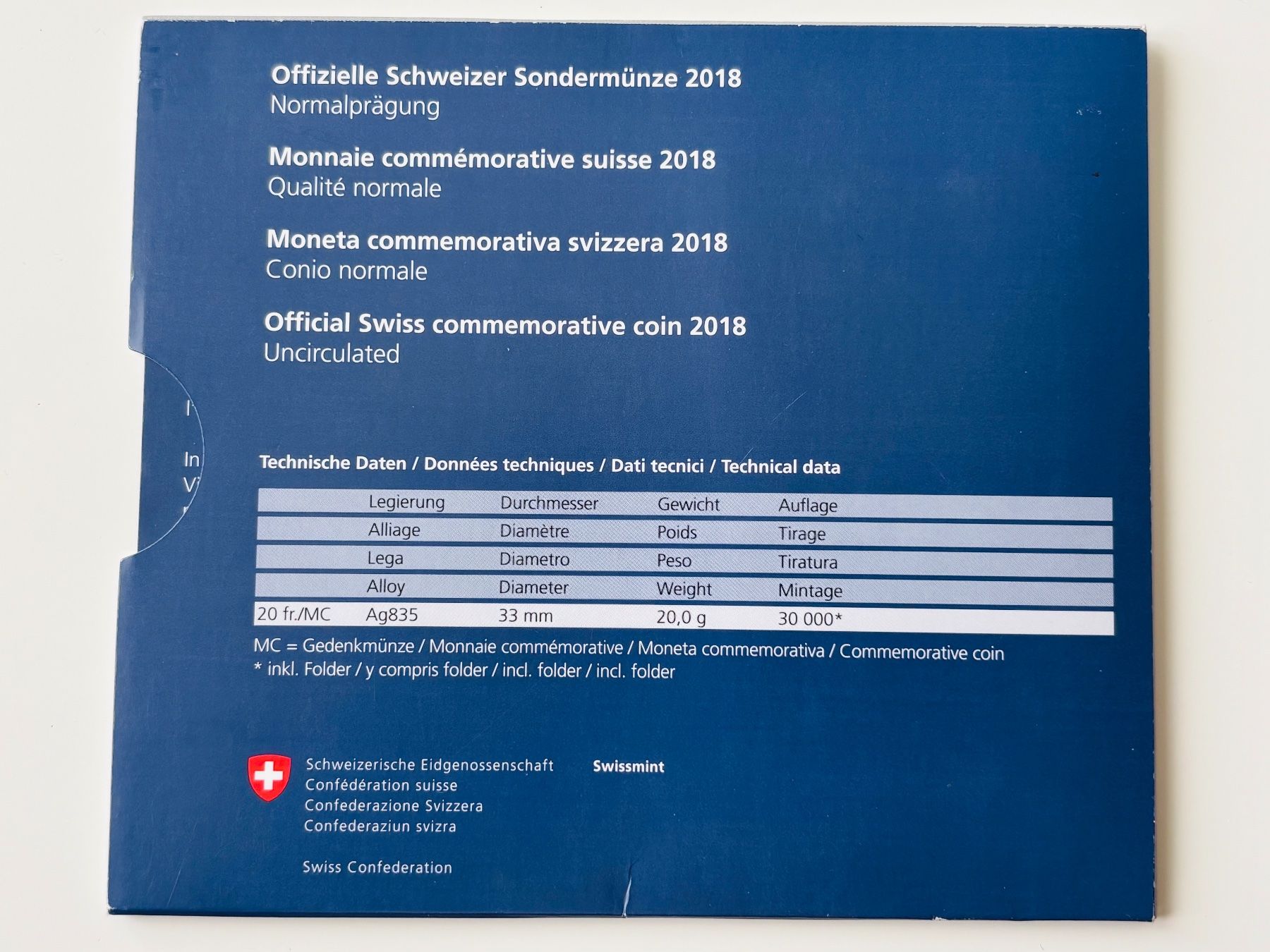 Victorinox Coltelli tascabile: Silber Folder Victorinox Sackmesser 2018 SWISSMINT 20.- – Nuovo e nell'imballaggio originale da Müswangen venduto da buyin 4
