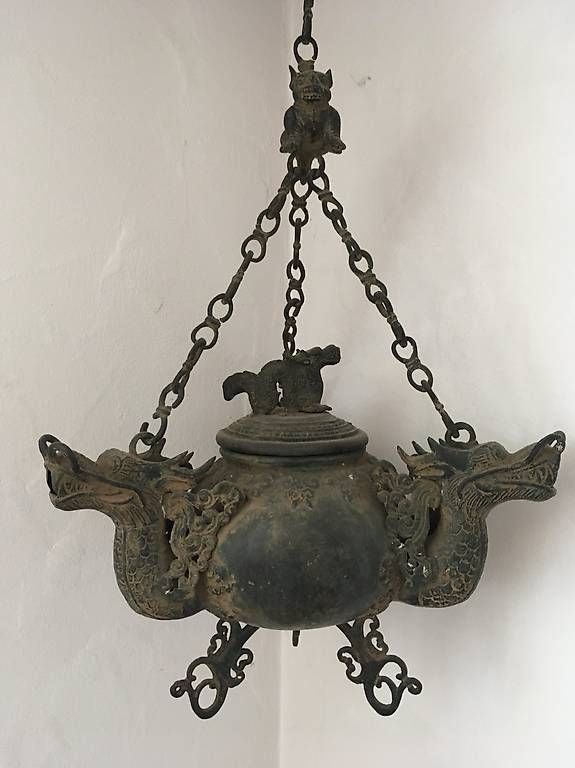 Lampade: Antike Öllampe aus Indonesien – Usato da Zürich venduto da BuenosAires03 1