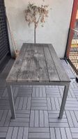 Großer Gartentisch / Balkontisch Metall & Holz (180 x 80 cm)