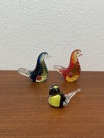 3x vintage Murano Glas Vogel kleine Vogel Skulptur 60er 70er