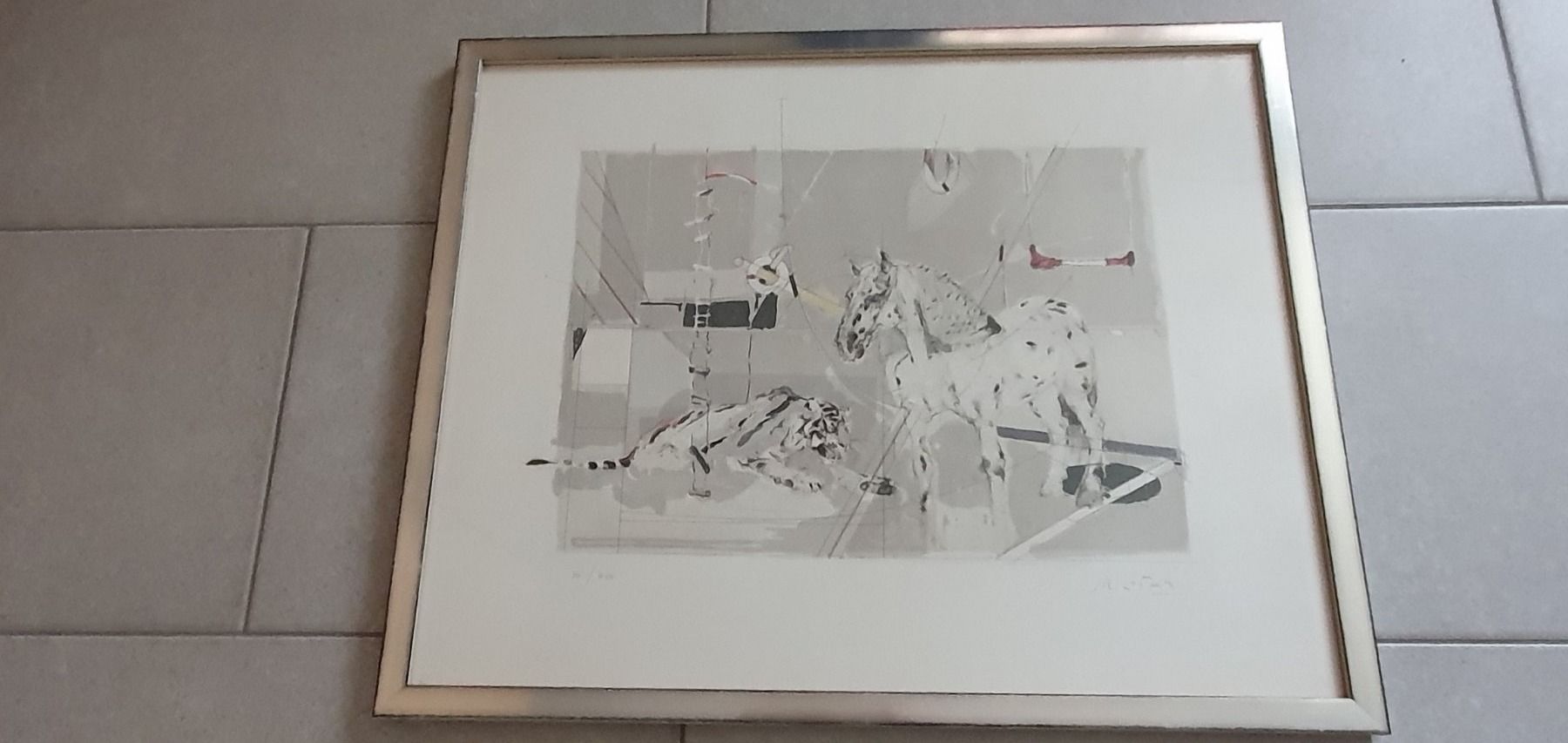 Posters & Illustrations: Hans Falk Tiger und Pferd – D'occasion à Adligenswil par Wurli1