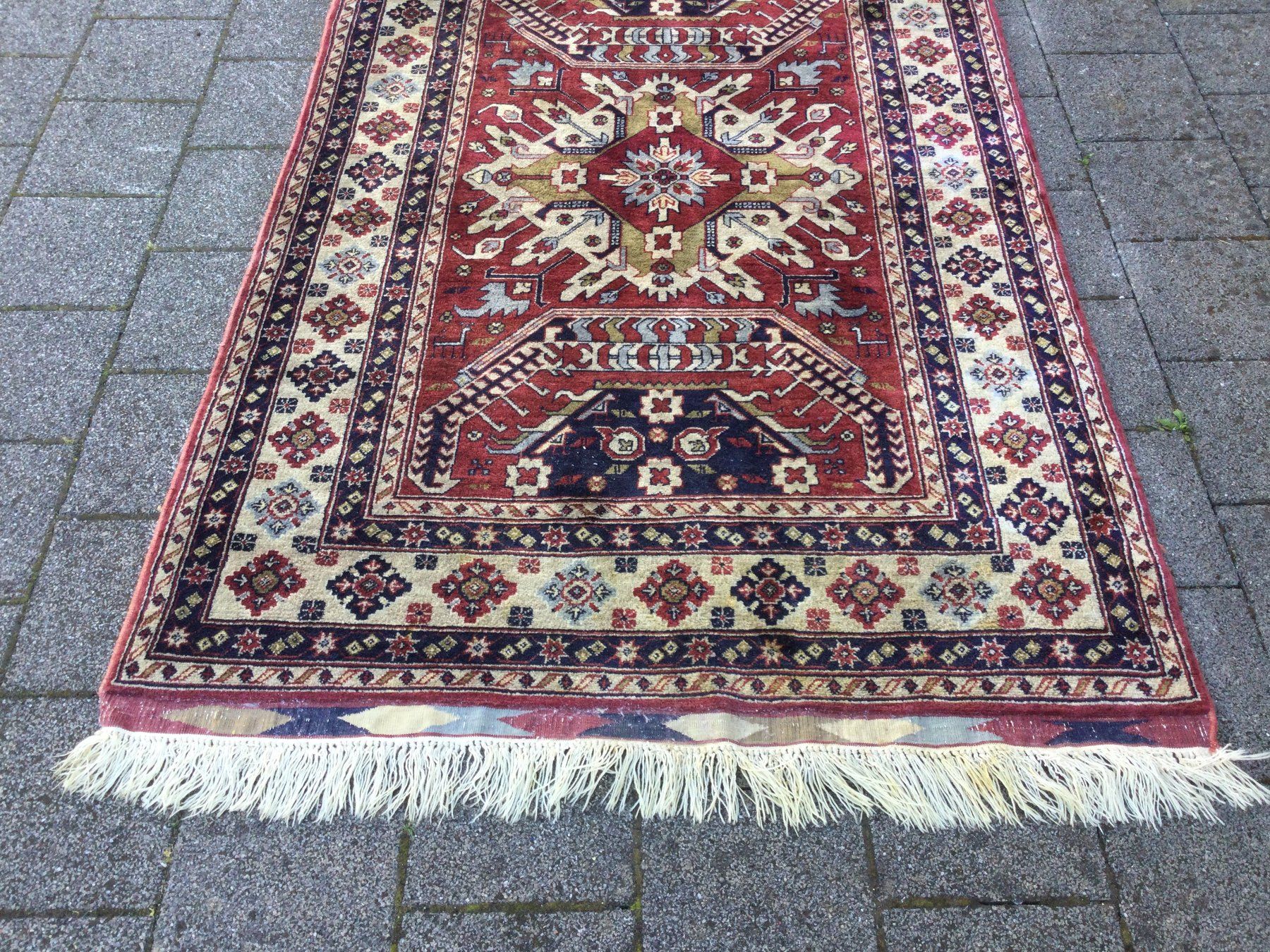Tappeti: Gebrauchter alter Kazak Orientteppich mit schönem Muster – Usato da Wangen SZ venduto da kuriosum12 3
