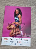 Autogrammkarte Mujinga Kambundji Originalunterschrift