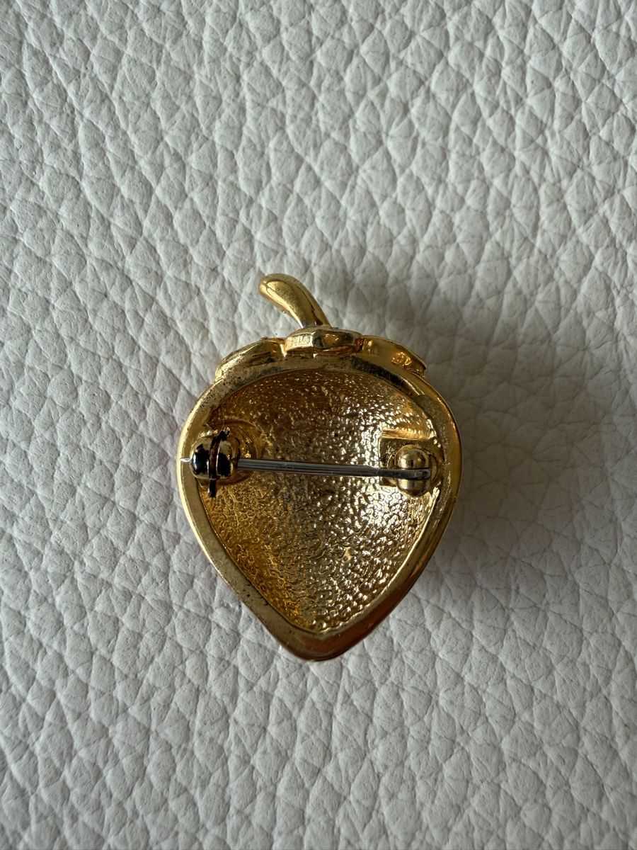 Spille & Fermagli: Broche fraise Cabouchon comme neuve! – Nuovo (secondo la descrizione) da Carouge GE venduto da sacha1981 1