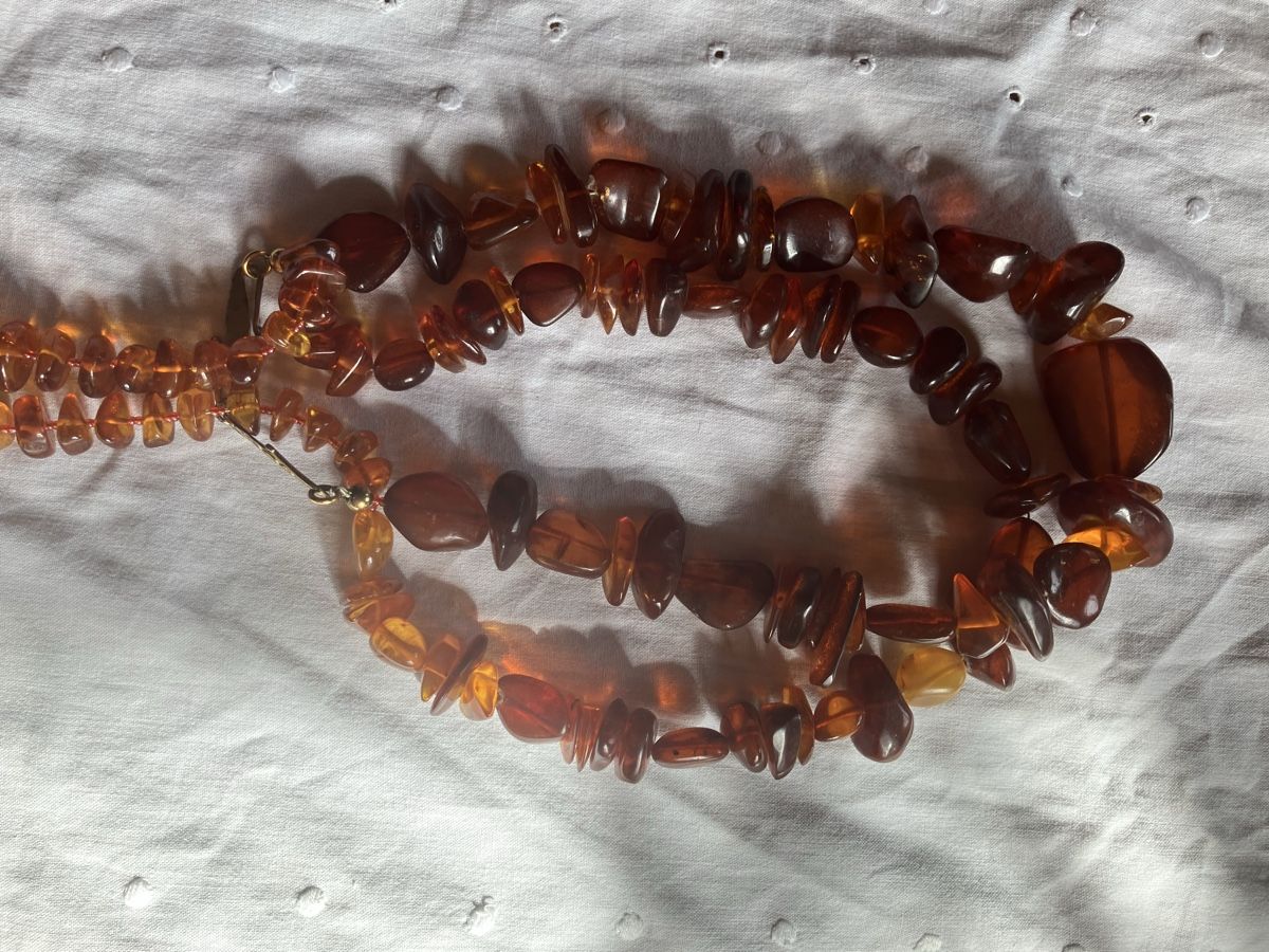 Catenine: 3 fache Bernsteinkette – Usato da Bassersdorf venduto da groovygremlin 2