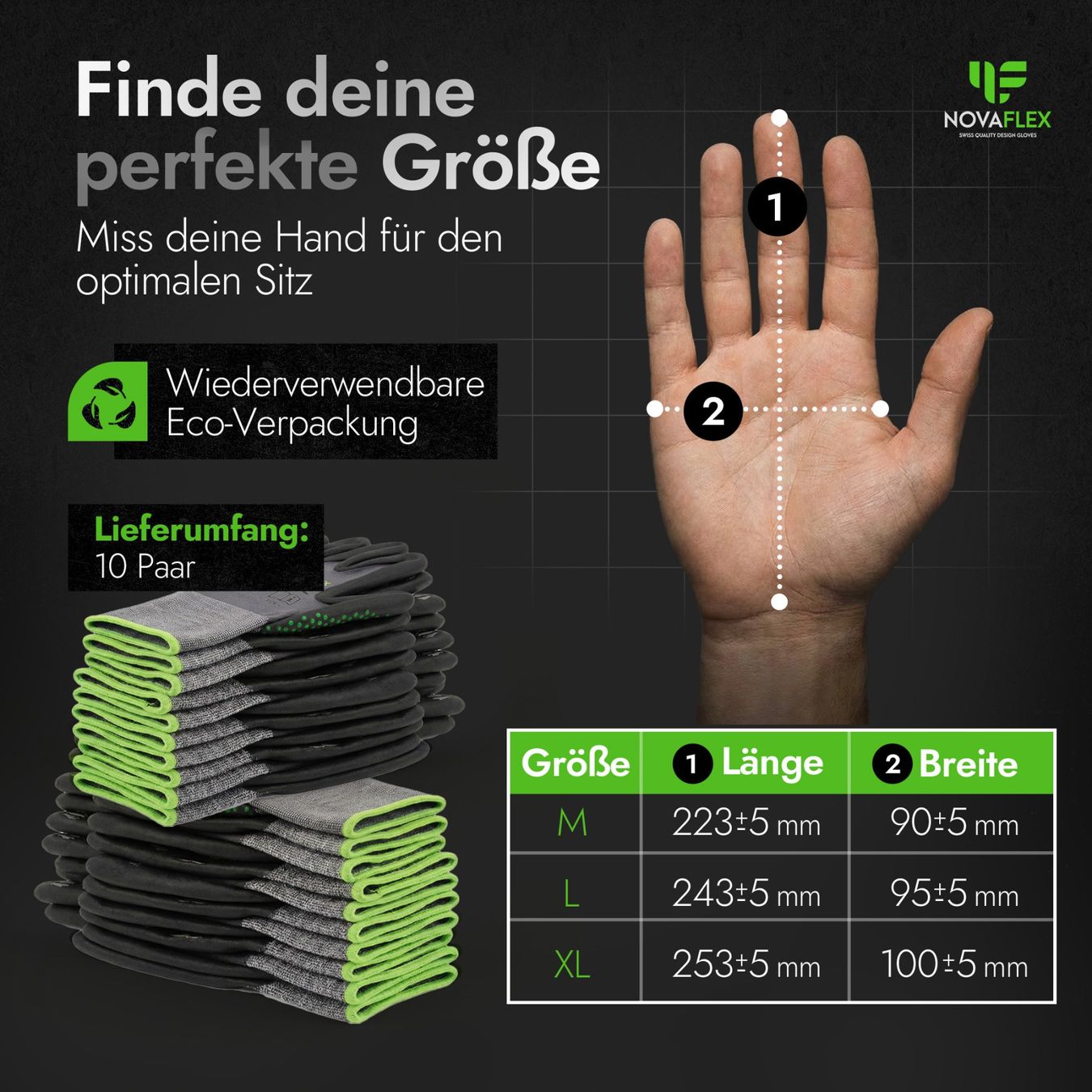 Handschuhe & Handstulpen: Novaflex Plus 10er Pack – Neu und originalverpackt aus Stallikon von Novaflex 6