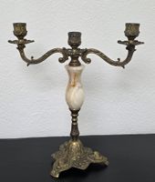 Kerzenständer Messing Onyx 3-armig Made in Italy