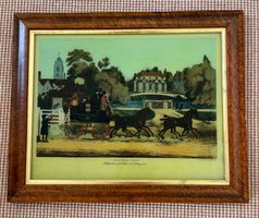 Royal Mail Kutsche, UK, Glasmalerei nach Druck von 1824!