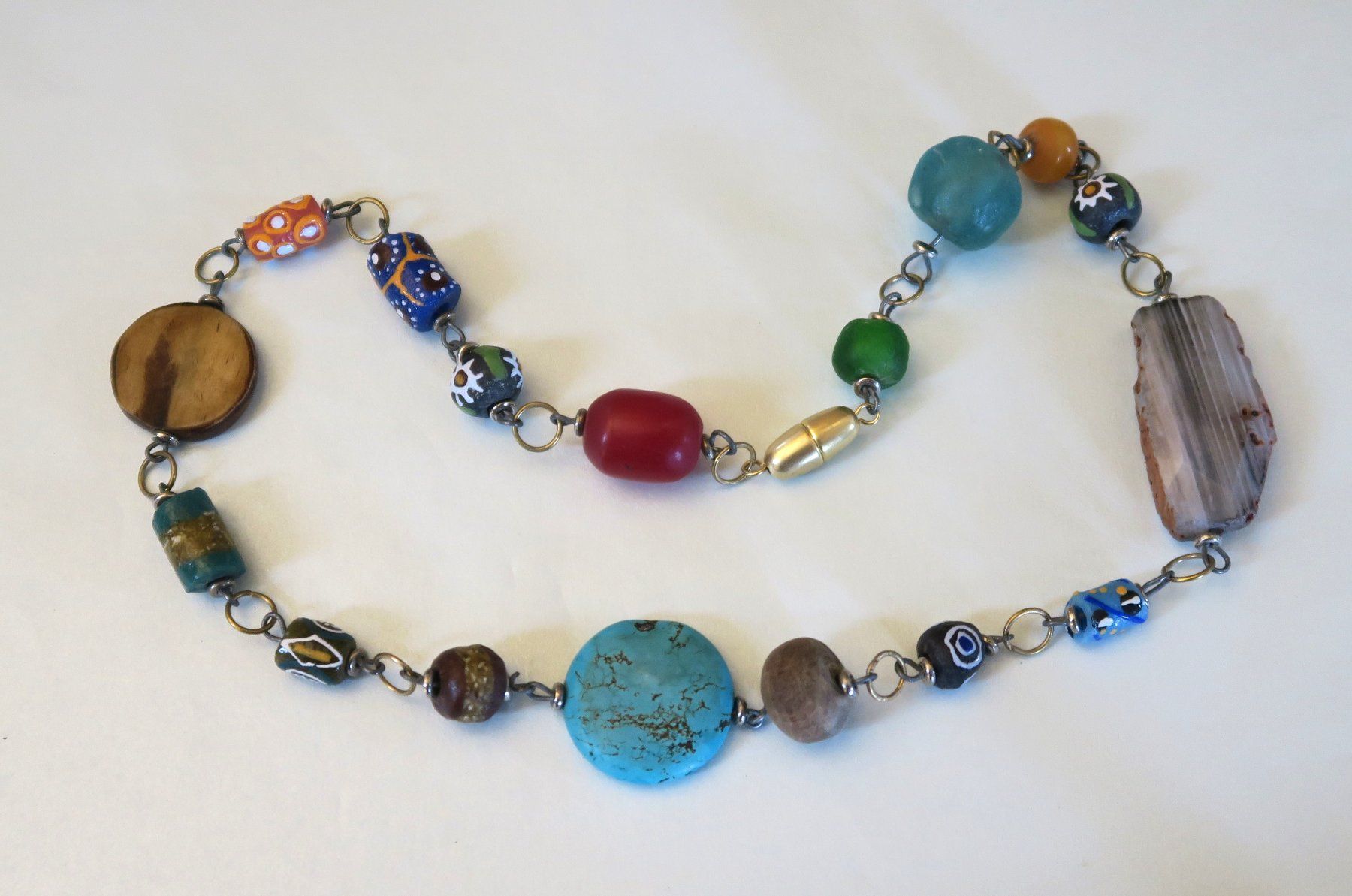 Catenine: Kette mit verschiedene Perlen "Türkis" – Usato da Brittnau venduto da marlenestone