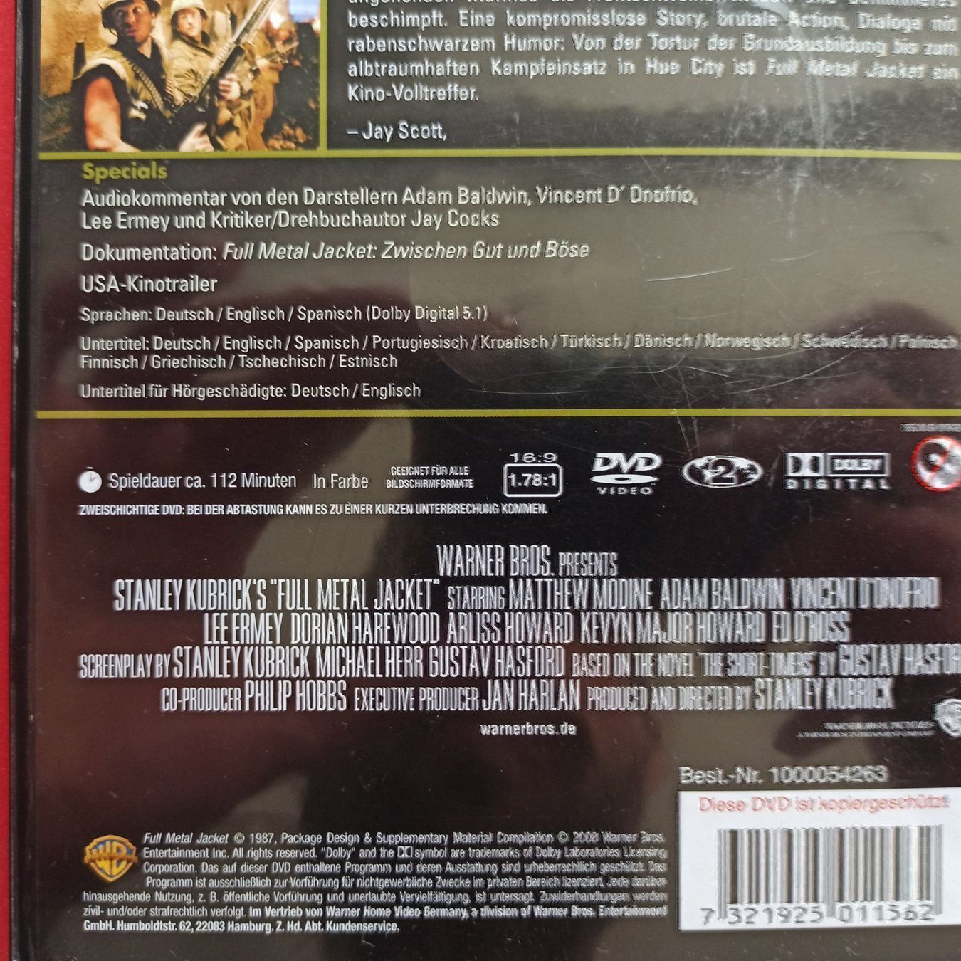 Tutti i DVDs: Full Metal Jacket – Usato da Dübendorf venduto da kb86_MOVIE 2