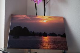 Canvas print Halong Bay sunset(90x60)