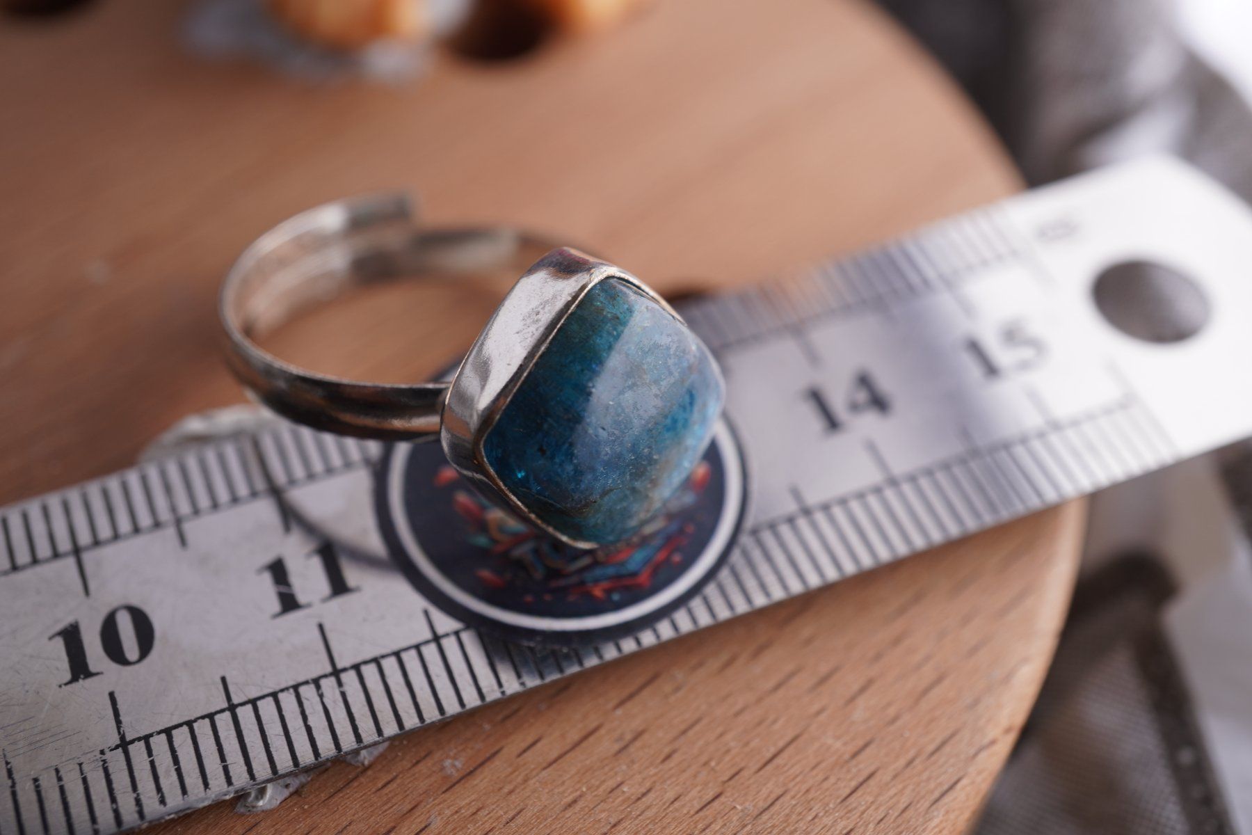 Mineralien & Heilsteine: Apatite Blau  ring Grösse  Variabel     (Räumung!) – Neu und originalverpackt aus Eschenbach SG von topstone 1