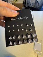 Ohrstecker Set Zirkonia diverse Grössen neu ungetragen