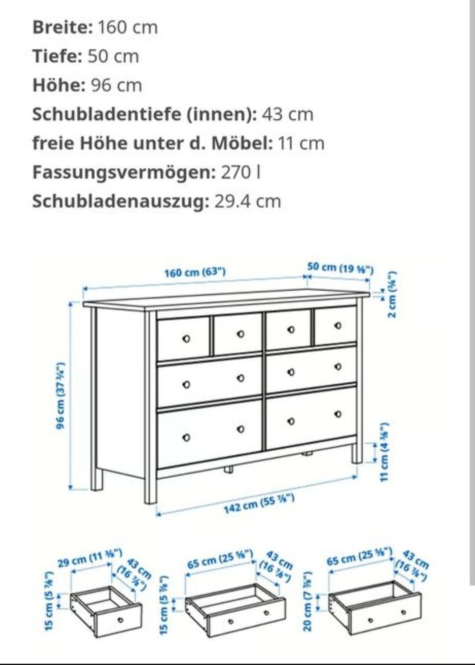 Ikea Commodes: HEMNES Kommode – D'occasion à Geuensee par Jasi0901 1