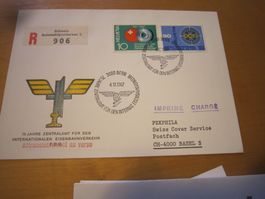 Lot A 1967 Zentralamt int Eisenbahnverkehr Frankatur verso