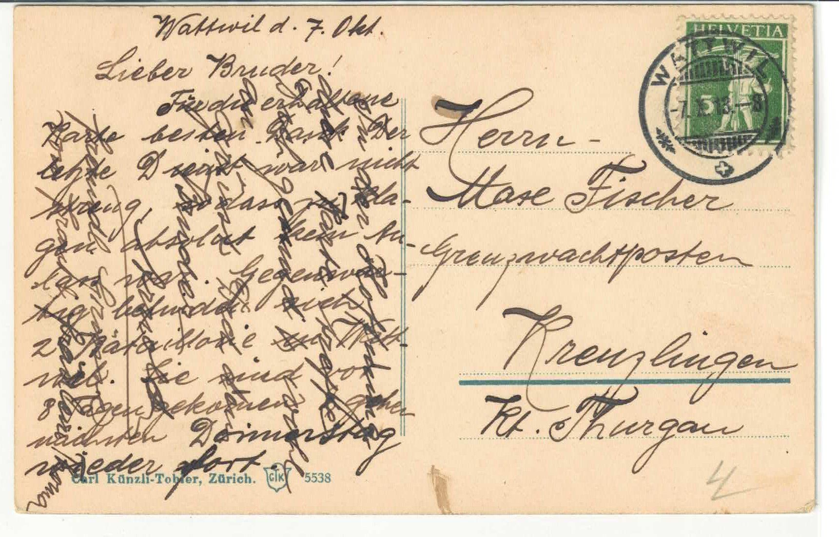 Cartes postales: Wattwil - Ruine Yberg - Litho – D'occasion à Ettingen par Kartenplanet 1