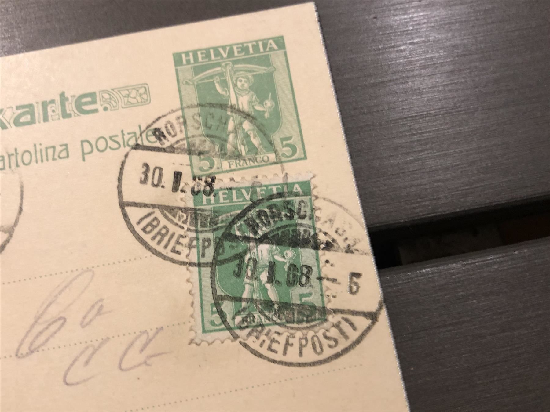 Alle Briefmarken: Tellbueb-Ganzsache mit passender Marke! – Gebraucht aus Lufingen von Rac0 1