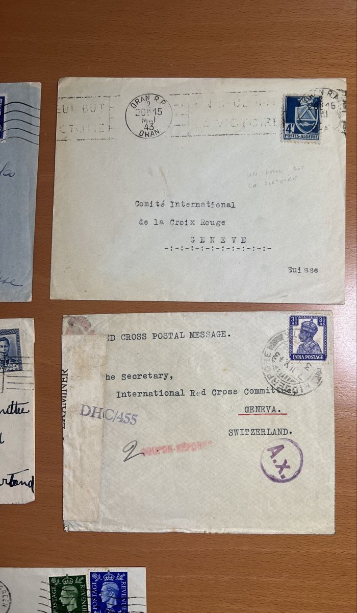 Tutti i francobolli: Rote Kreuz Briefe, Genf, WWll 14 stk. – Usato da Riehen venduto da Higgins7 7