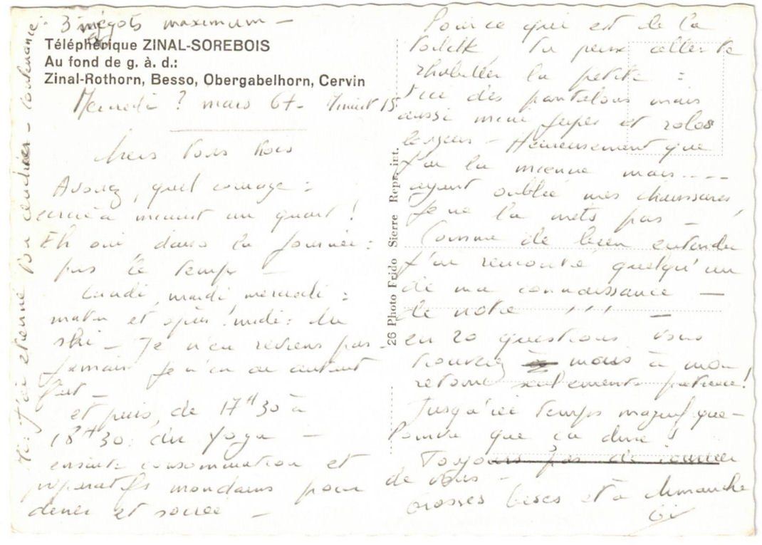 Cartoline postali: Zinal - Luftseilbahn Sorebois – Usato da Binningen venduto da Mountainrider 1