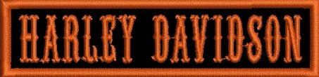 Harley-Davidson Toppe: Patch Harley Davidson brodés orange – Nuovo e nell'imballaggio originale da Allens venduto da MADE.IN.ROCK.N.ROLL