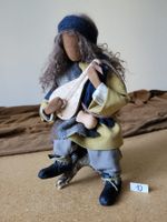 Schwarzenberger Krippenfiguren Hirt 27cm mit Laute N10