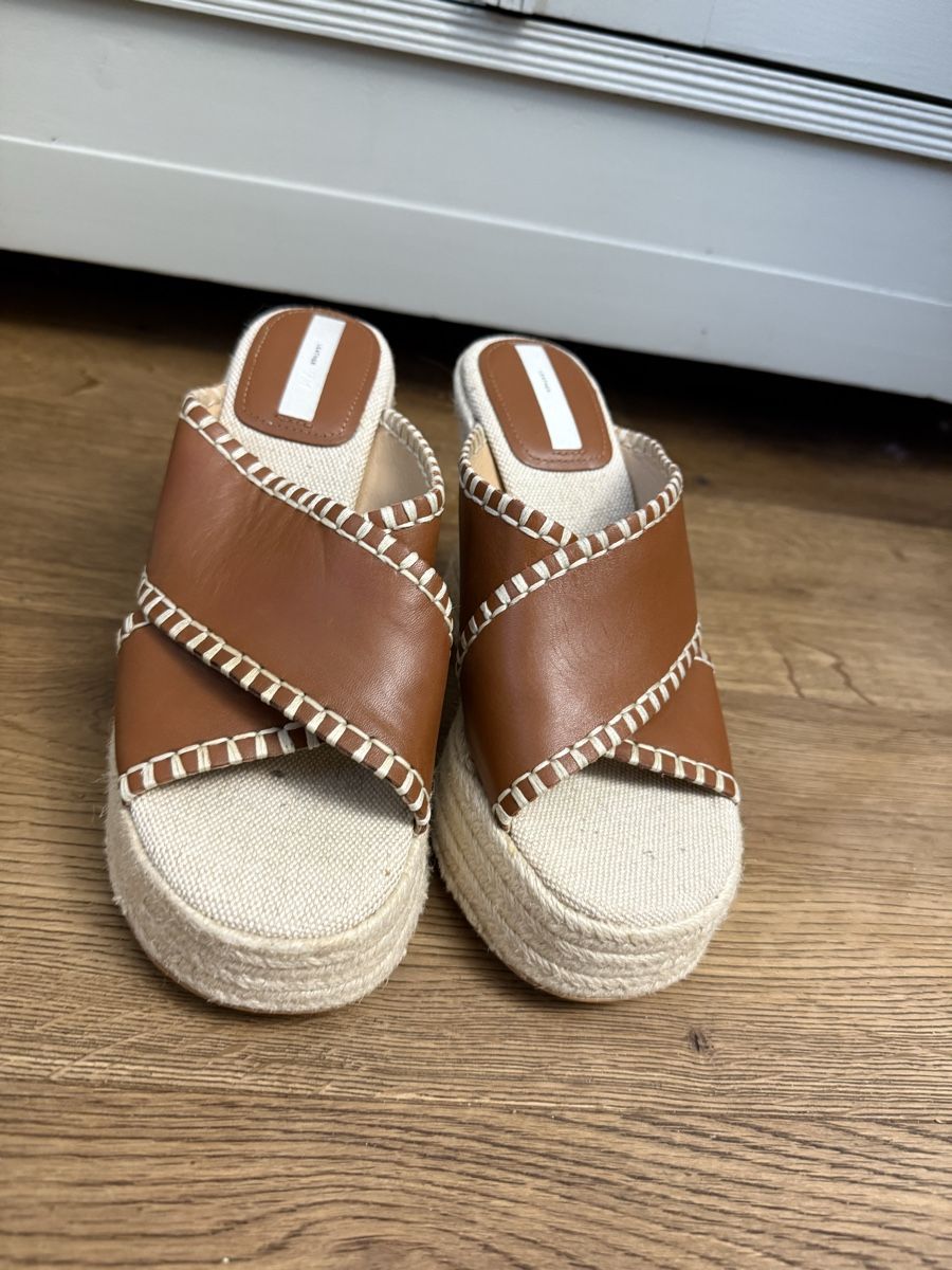 H&M Damenschuhe: H&M Leder Espadrilles mit Keilabsatz braun Grösse 37 – Neu (gemäss Beschreibung) aus Hittnau von Sugar-Apple