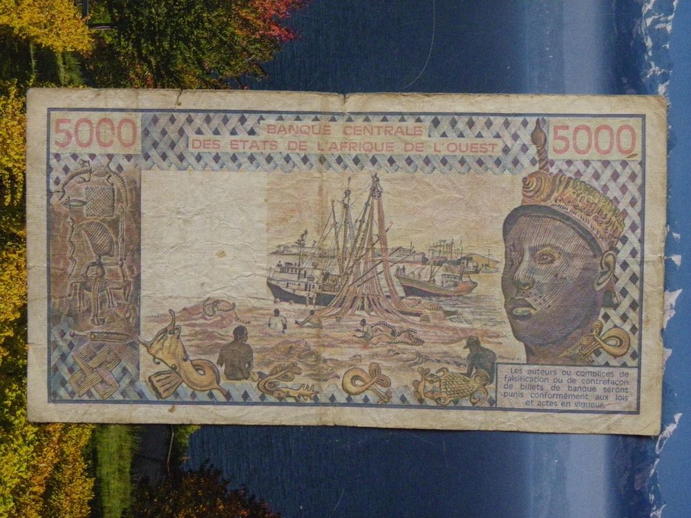 Westafrikanische Staaten 5000 Francs 1985, P-08, Gebraucht | Kaufen auf ...