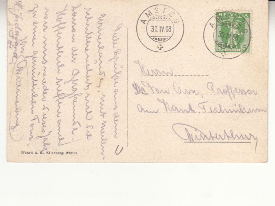 Cartoline postali: Amsteg 1908 – Usato da Bürglen TG venduto da StampGraf 1